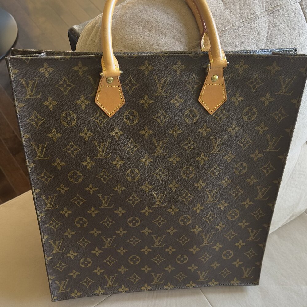 Louis Vuitton Sac Plat Canvas Monogram Handbag Tote - Authentic - Picture 13 of 13